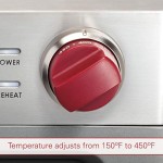 Precision Electric Griddle, Indoor Grill, 200 sq. in, Nonstick Coating, Advanced Temperature Control, Stainless Steel, Red Knob (WGGR100S)